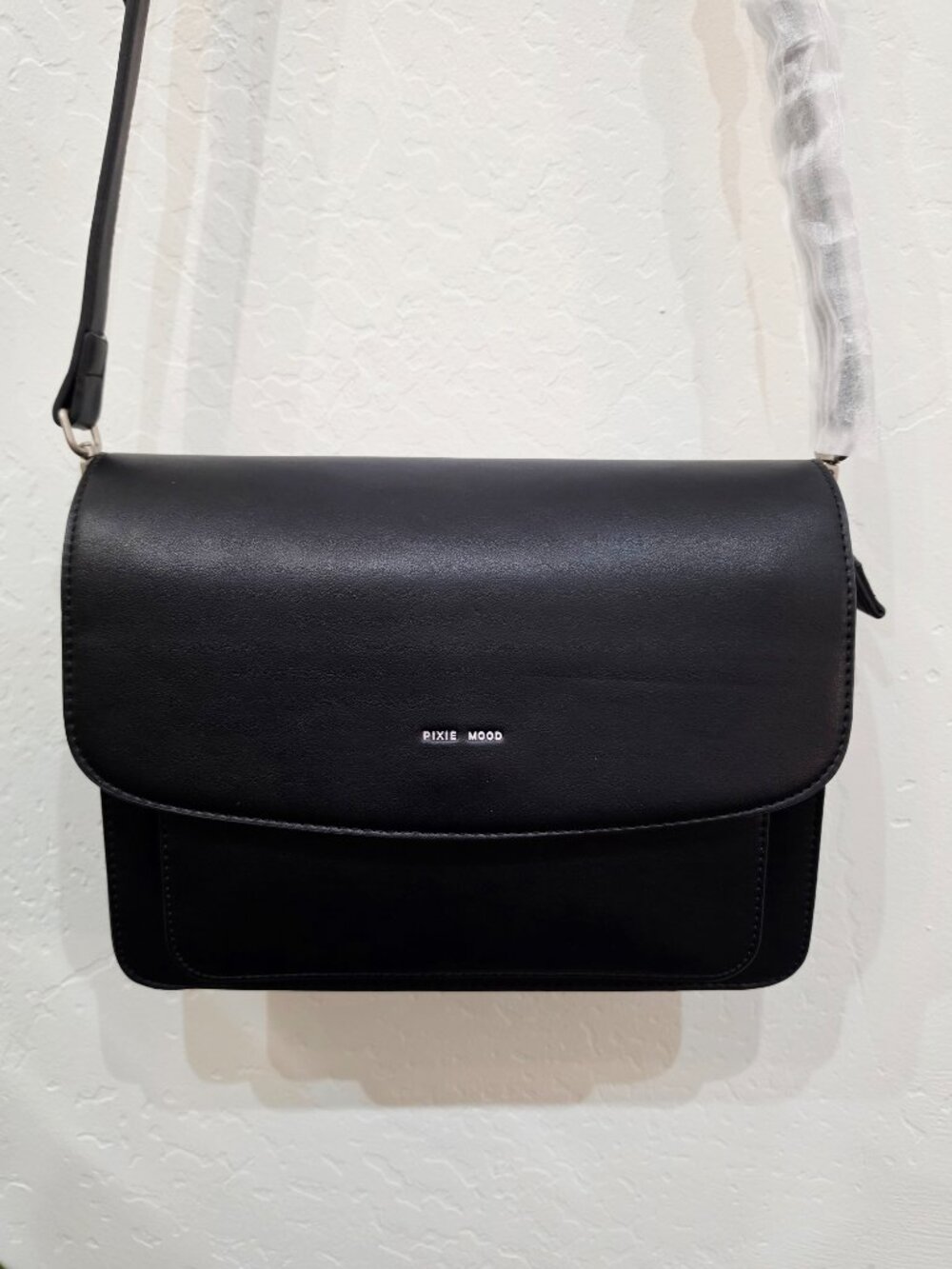 Pixie Mood Zoe Crossbody Bag Black Vegan Leather NWOT Minimalist